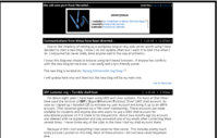 Screen shot of old blog